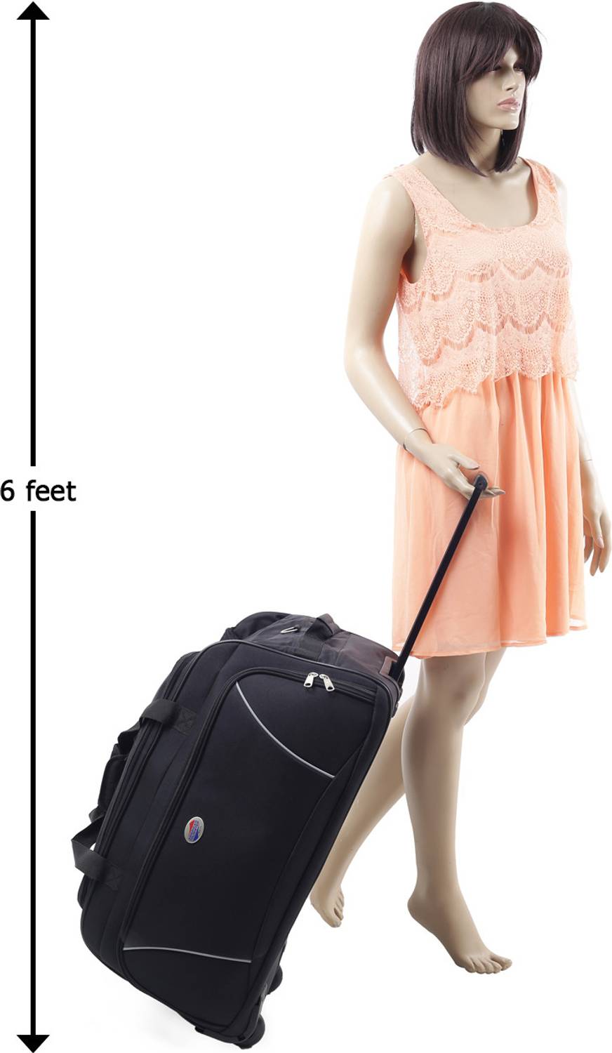 AMERICAN TOURISTER 26 inch/67 cm Vision Duffel With Wheels (Strolley) Black  - Price in India | Flipkart.com