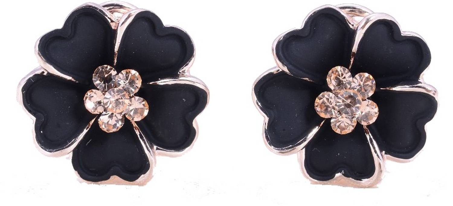 AMOUR Floral Crystal Alloy Stud Earring