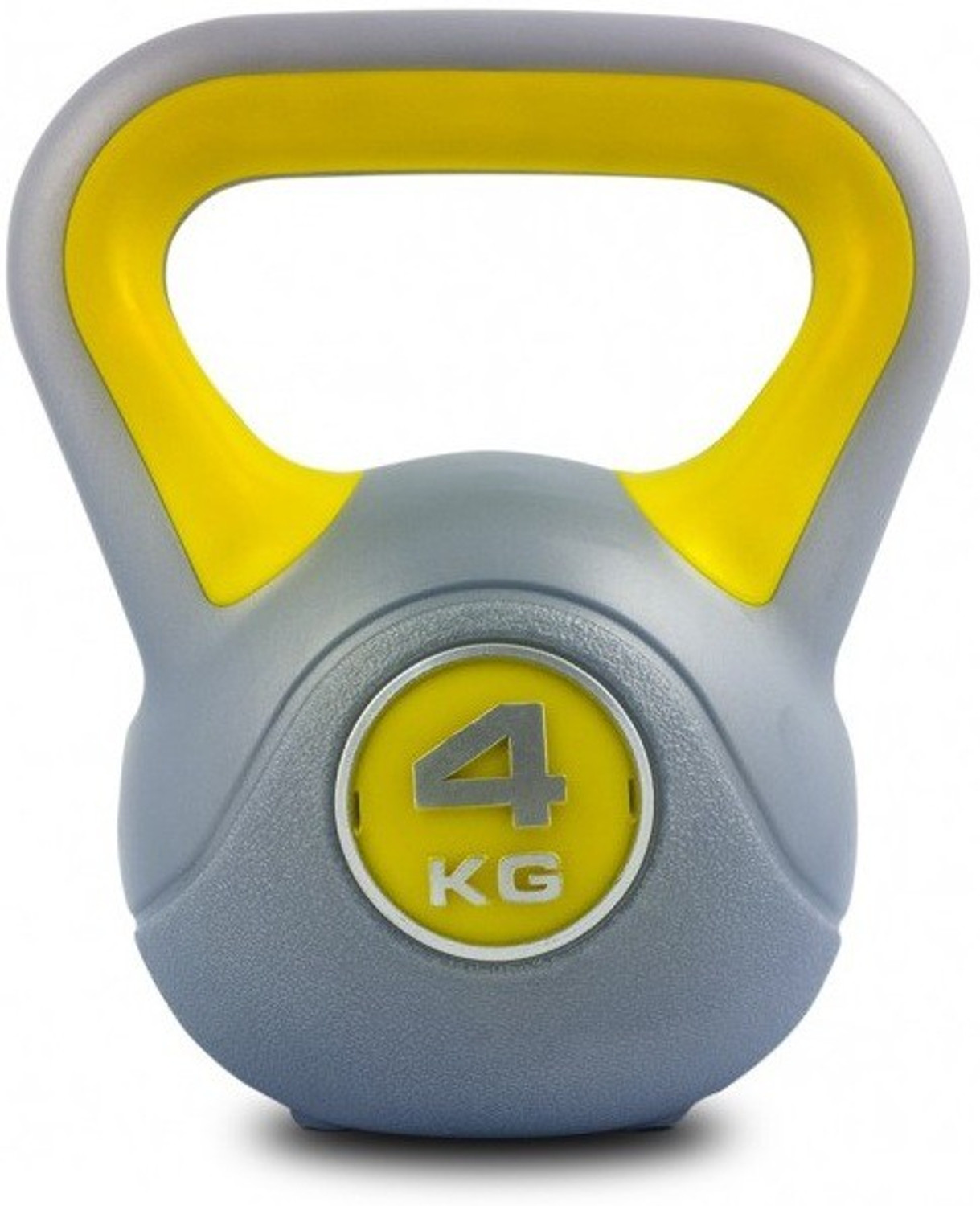 Image of KOBO Fitness 4 Kg High Quality Imported for Gym Grey, Yellow Kettlebell (4 kg)