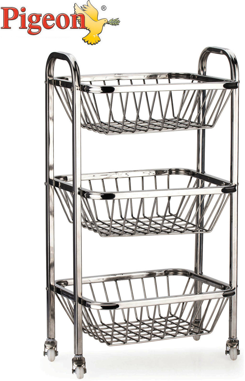 Image of Pigeon Trolley Stainless Steel Kitchen Trolley
