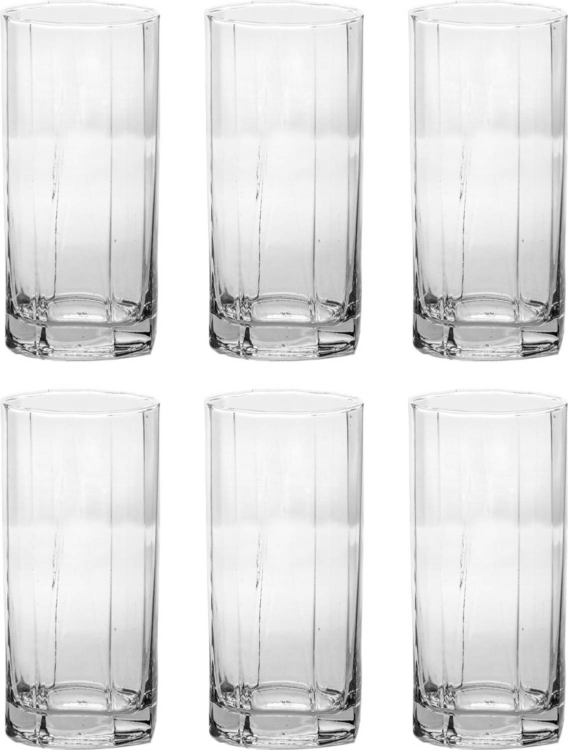 Somil (Pack of 6) Multipurpose Designer Look Transparant Glass Set Of Four No_SK55 Glass Set Water/Juice Glass