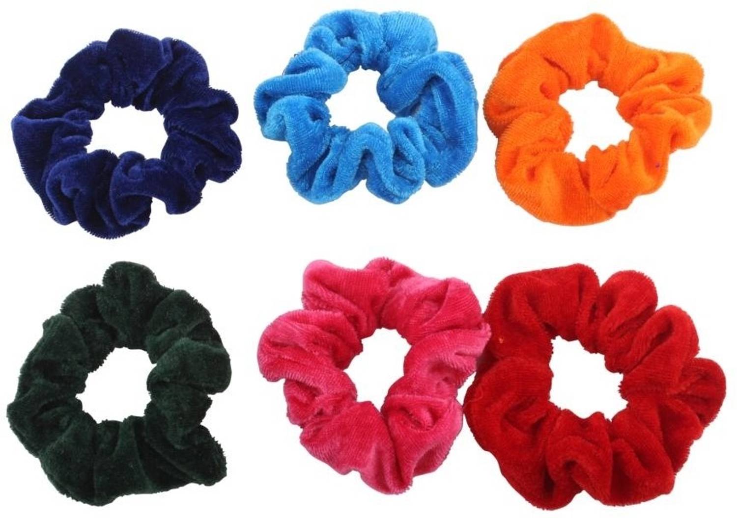 AccessHer Velvet Dark Shades Hair Ties Rubber Band