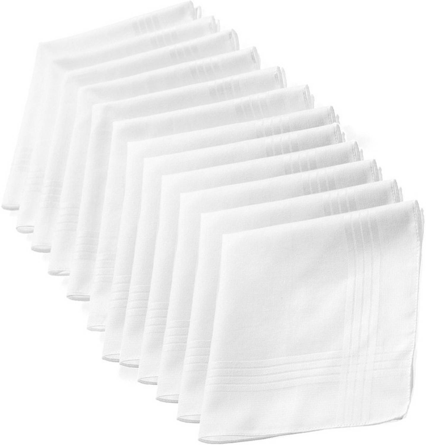 Gayatri Creations PLAIN WHITE ["White"] Handkerchief