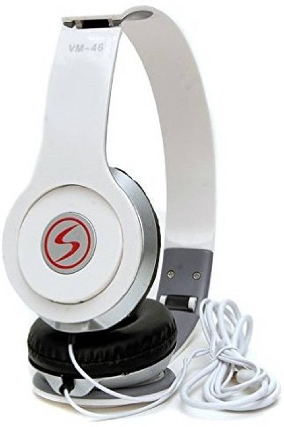 Signature VM 46 Wired without Mic Headset (White, On the Ear)