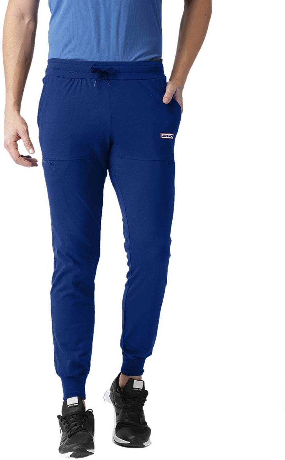 2GO Solid Men Dark Blue Track Pants