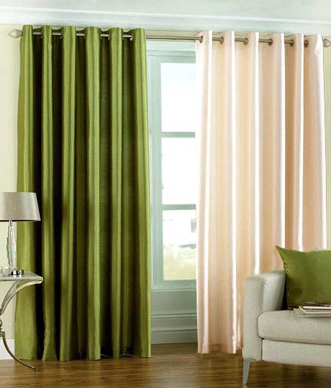 Image of Panipat Textile Hub 152.4 cm (5 ft) Window Polyester Curtain (Pack Of 2)