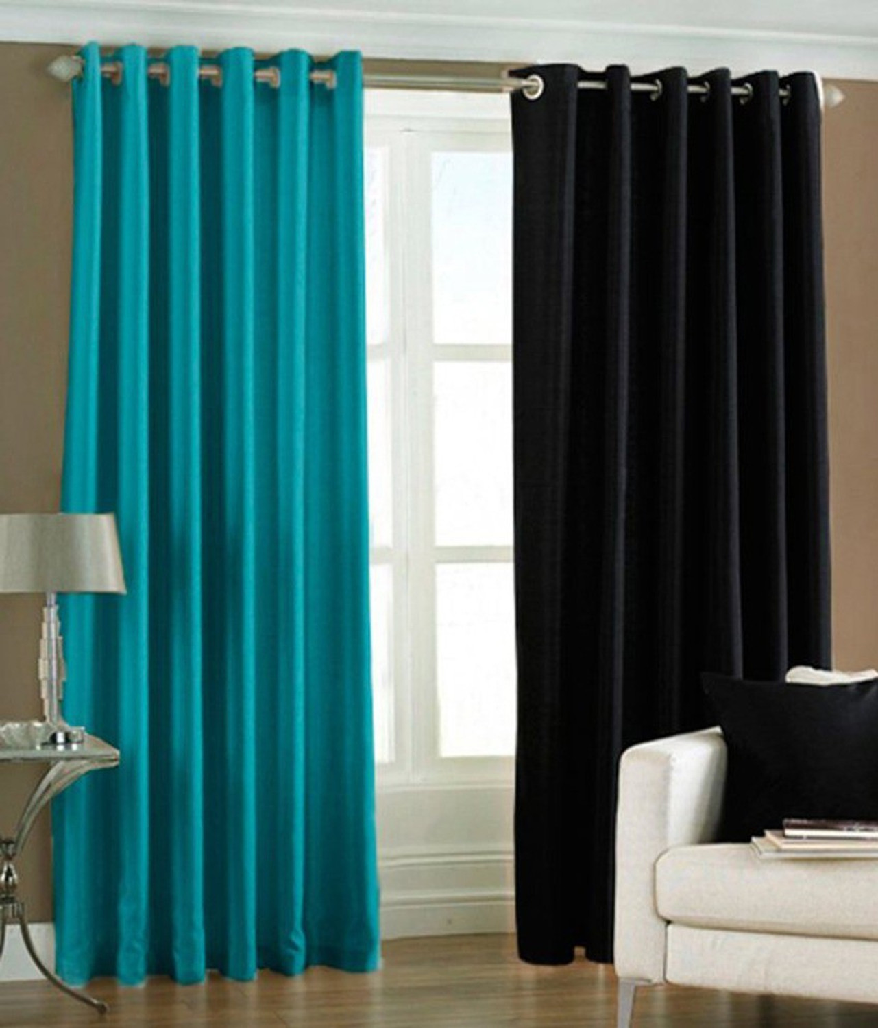 Image of Panipat Textile Hub 152.4 cm (5 ft) Window Polyester Curtain (Pack Of 2)
