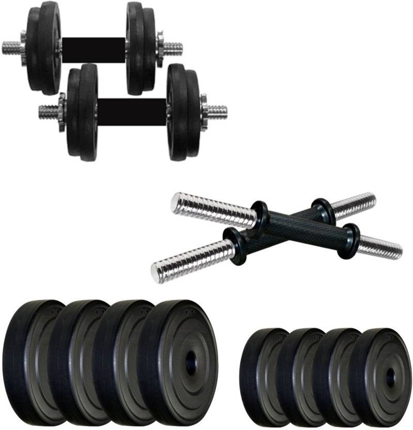 Image of STARX 32 kg PVC plates dumbbell set Adjustable Dumbbell