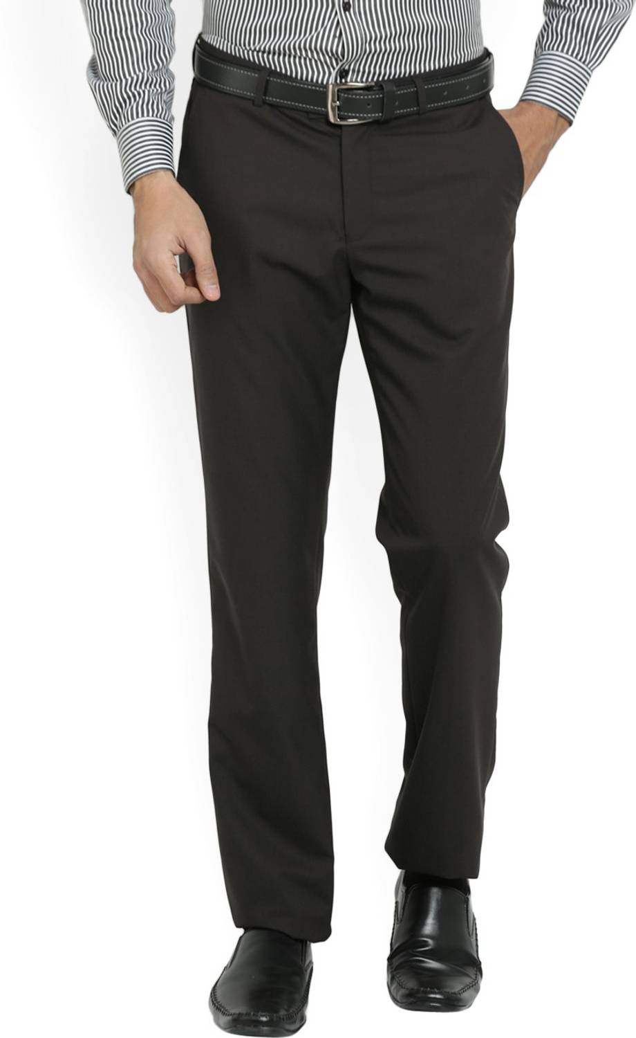 Blackberrys Regular Fit Men Black Trousers