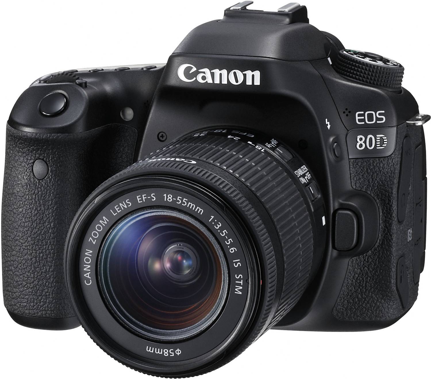 Canon EOS 80D DSLR Camera Body with Single Lens: EF-S 18-55 IS STM