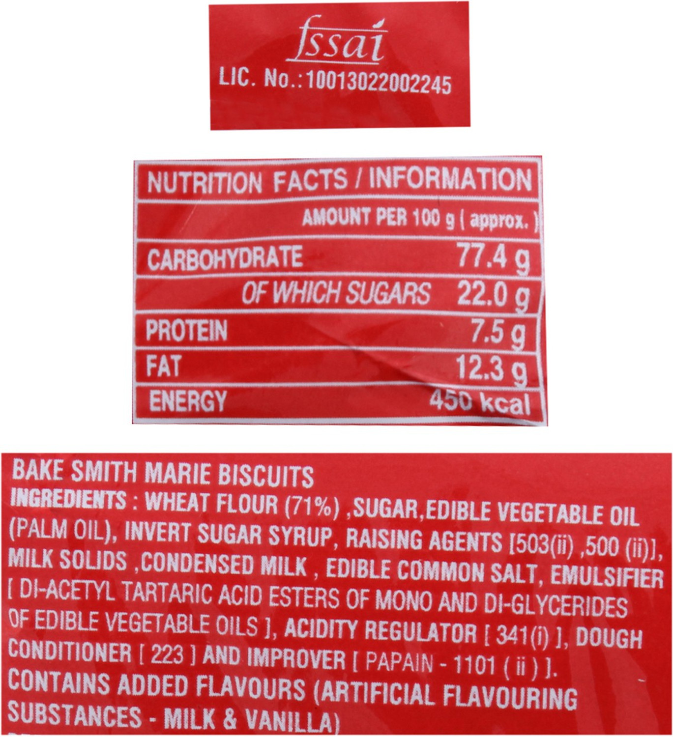Image of PARLE BakeSmith English Marie Biscuit