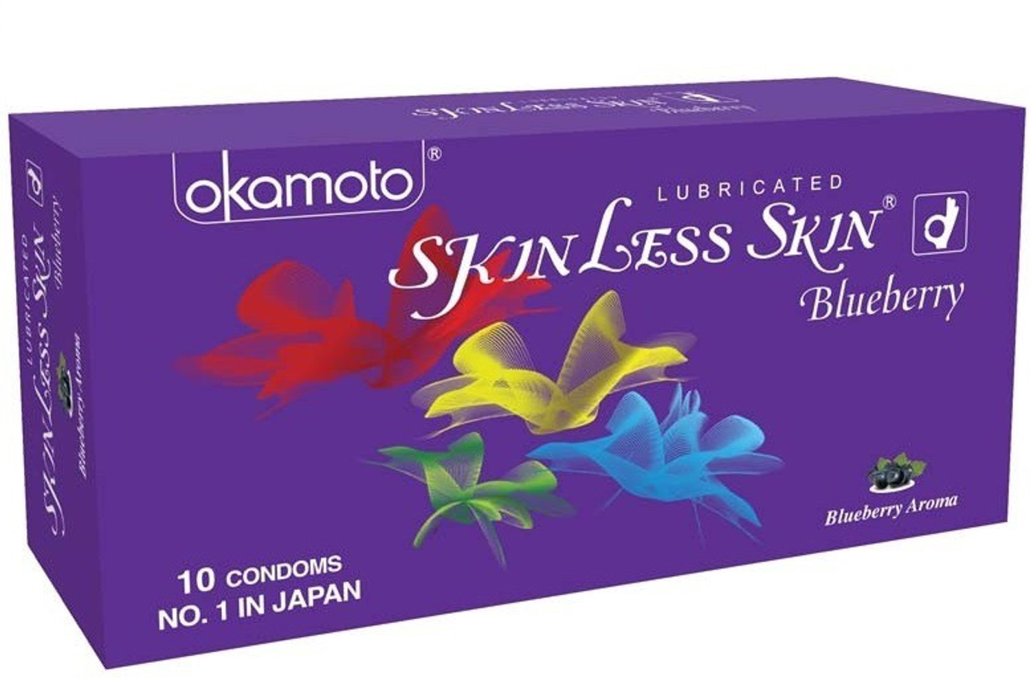 Image of okamoto (CONCEALED / CONFIDENTIAL PACKAGING) - Skinless Skin - Blueberry, Ultrathin Condoms - Imported, Japan's No. 1 Condom