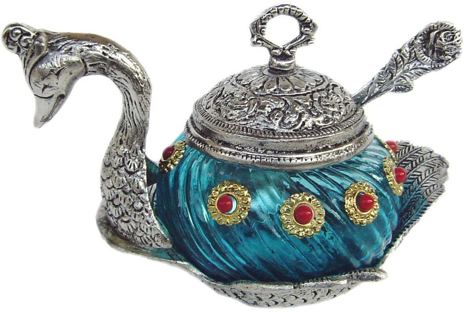 Image of Rastogi Handicrafts b-11 Container, Spoon Serving Set