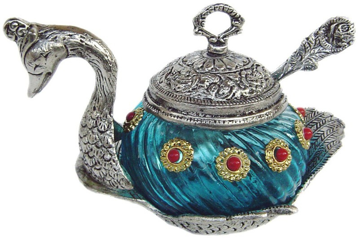 Image of Rastogi Handicrafts b-11 Container, Spoon Serving Set