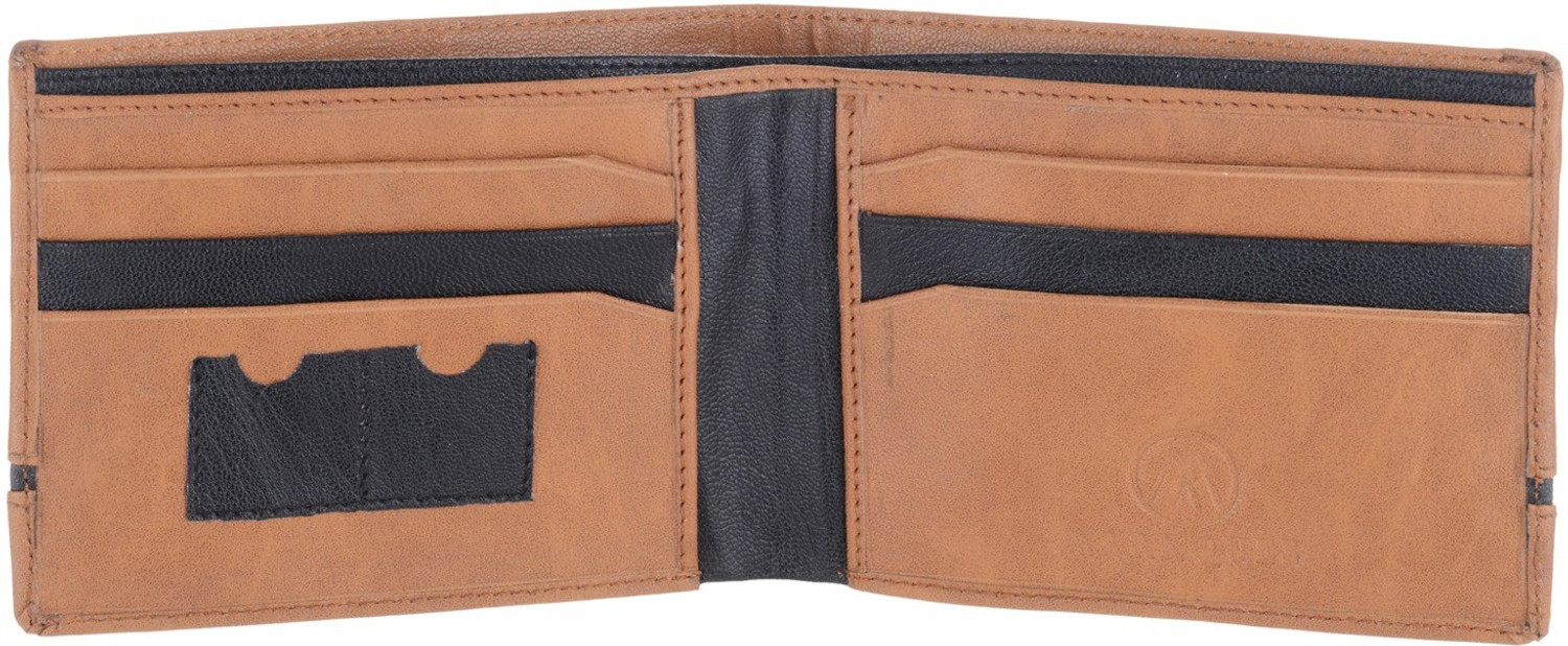 Image of MarkQues Men Tan Artificial Leather Wallet - Mini (6 Card Slots)