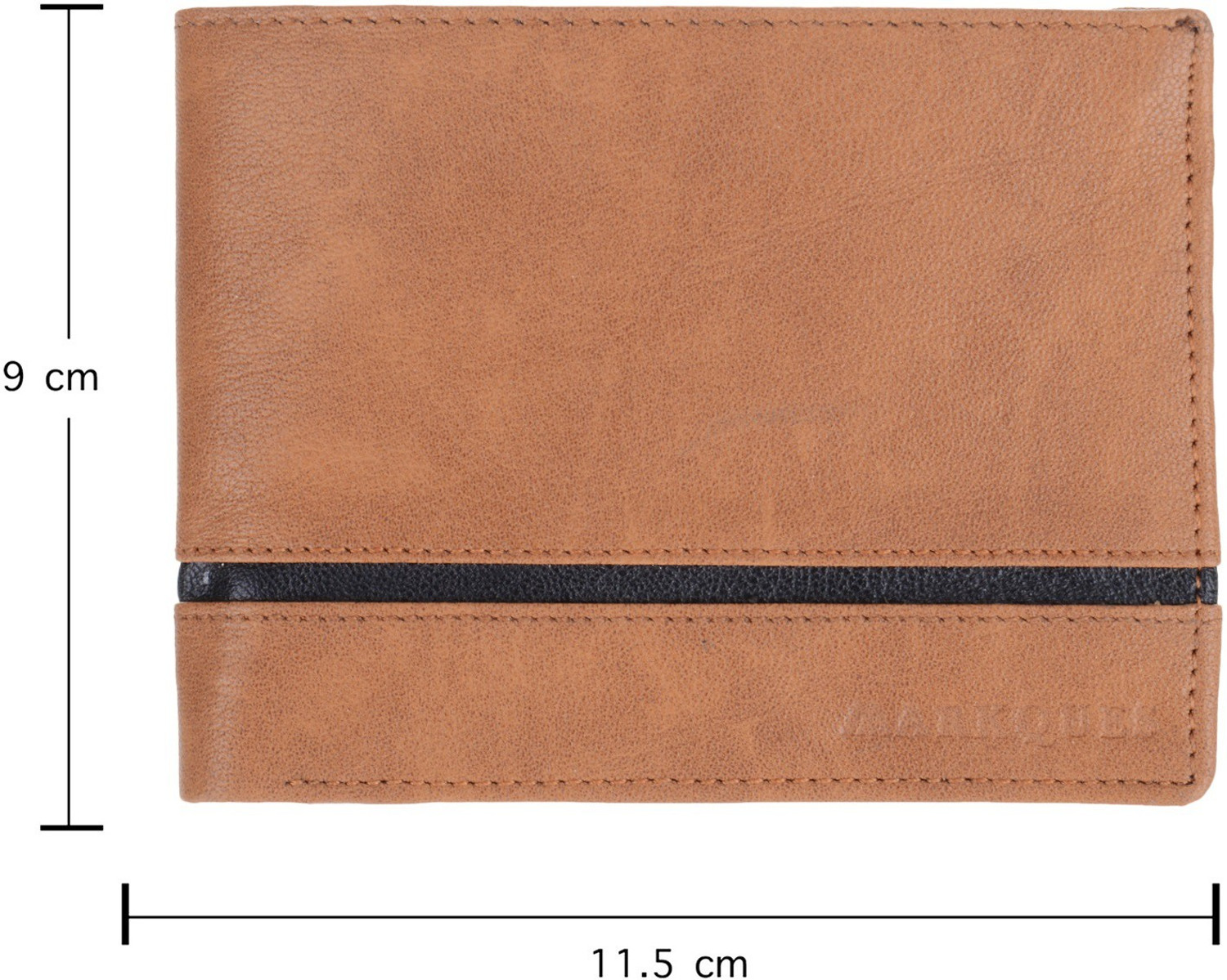 Image of MarkQues Men Tan Artificial Leather Wallet - Mini (6 Card Slots)