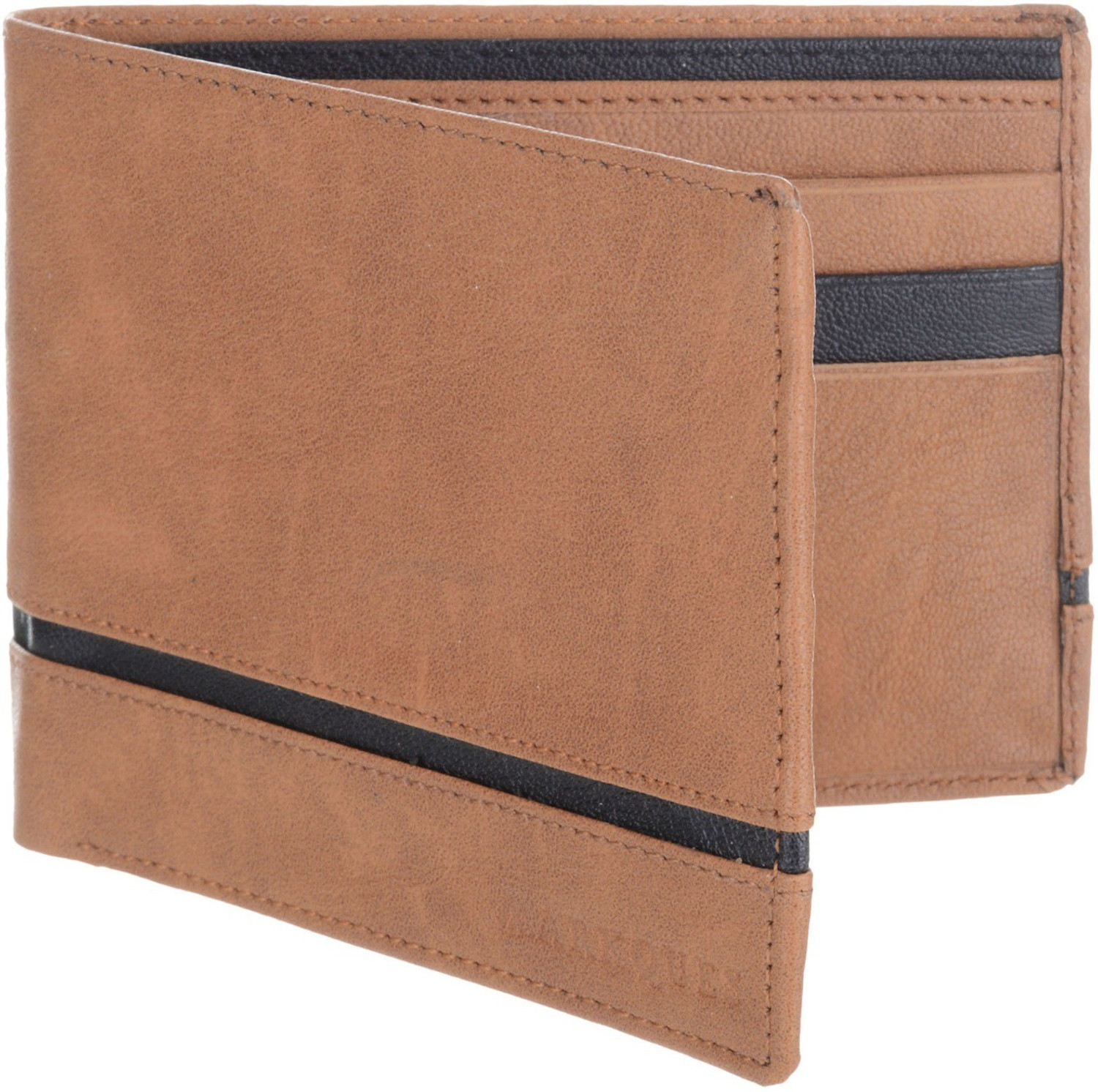 Image of MarkQues Men Tan Artificial Leather Wallet - Mini (6 Card Slots)