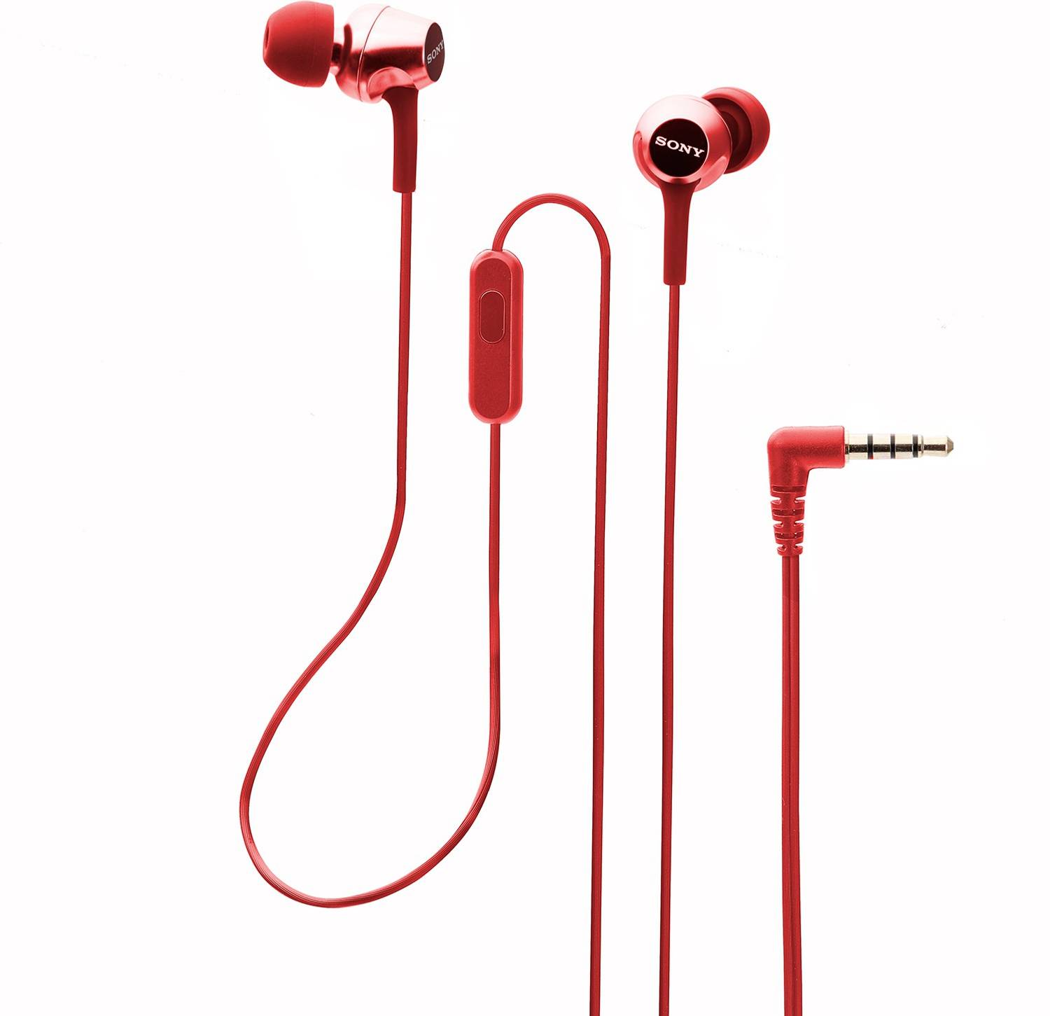 Sony EX155 Wired Headset (Red, In the Ear)