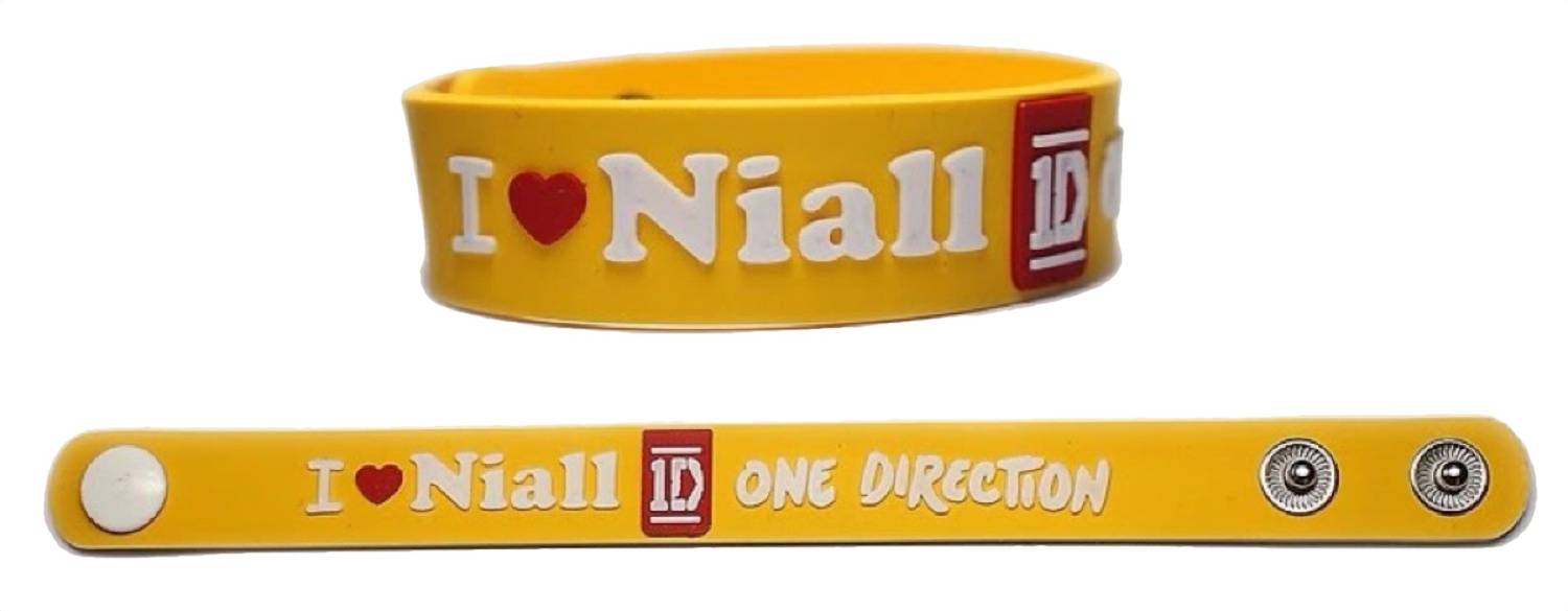 24x7 3D NIALL Wrsitband 20mm YELLOW One Direction Boys & Girls