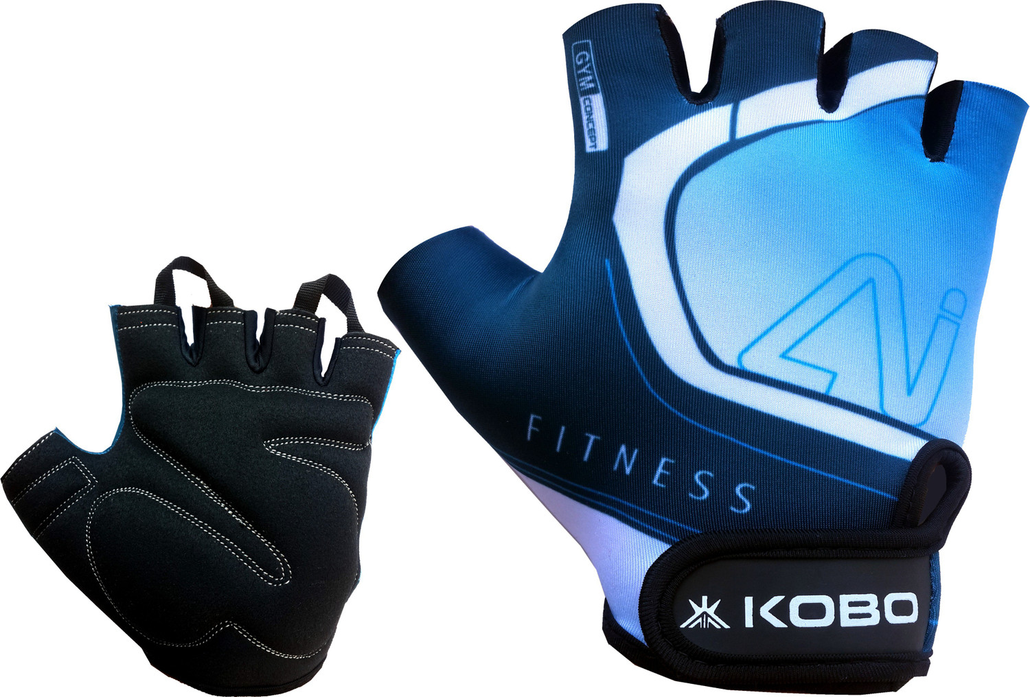 Image of KOBO Exercise Weight Lifting Grippy Hand Protector Padded Training Gym & Fitness Gloves