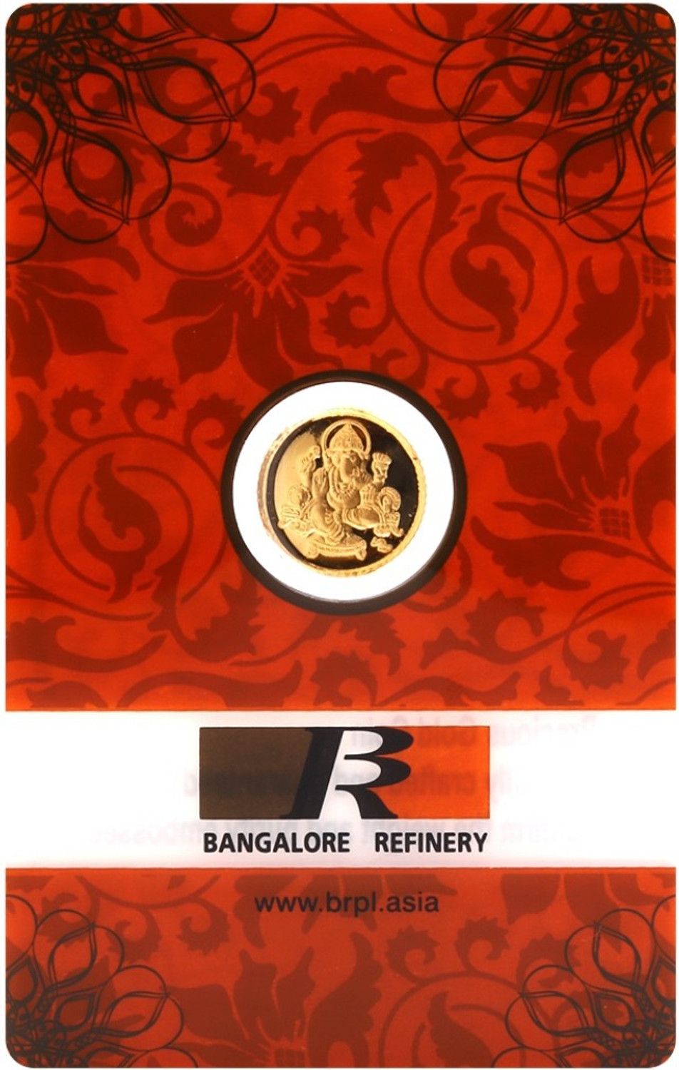 Image of Bangalore Refinery 1 Gram Ganesh 24 (999) K 1 g Gold Coin