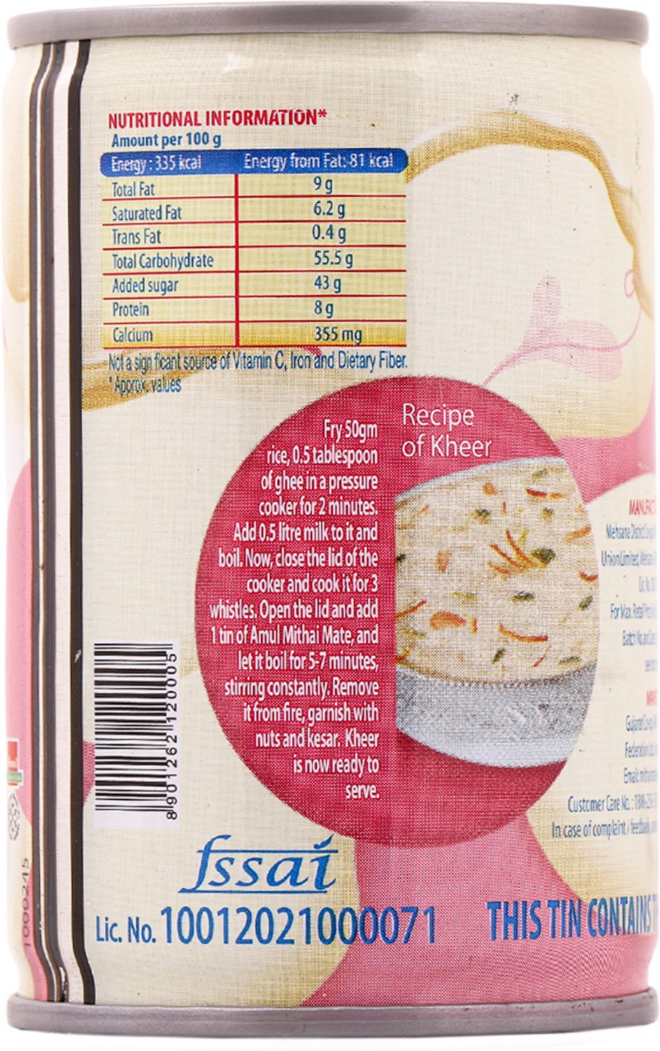 Amul Mithai Mate Sweetened Condensed Milk 200G (Tin)