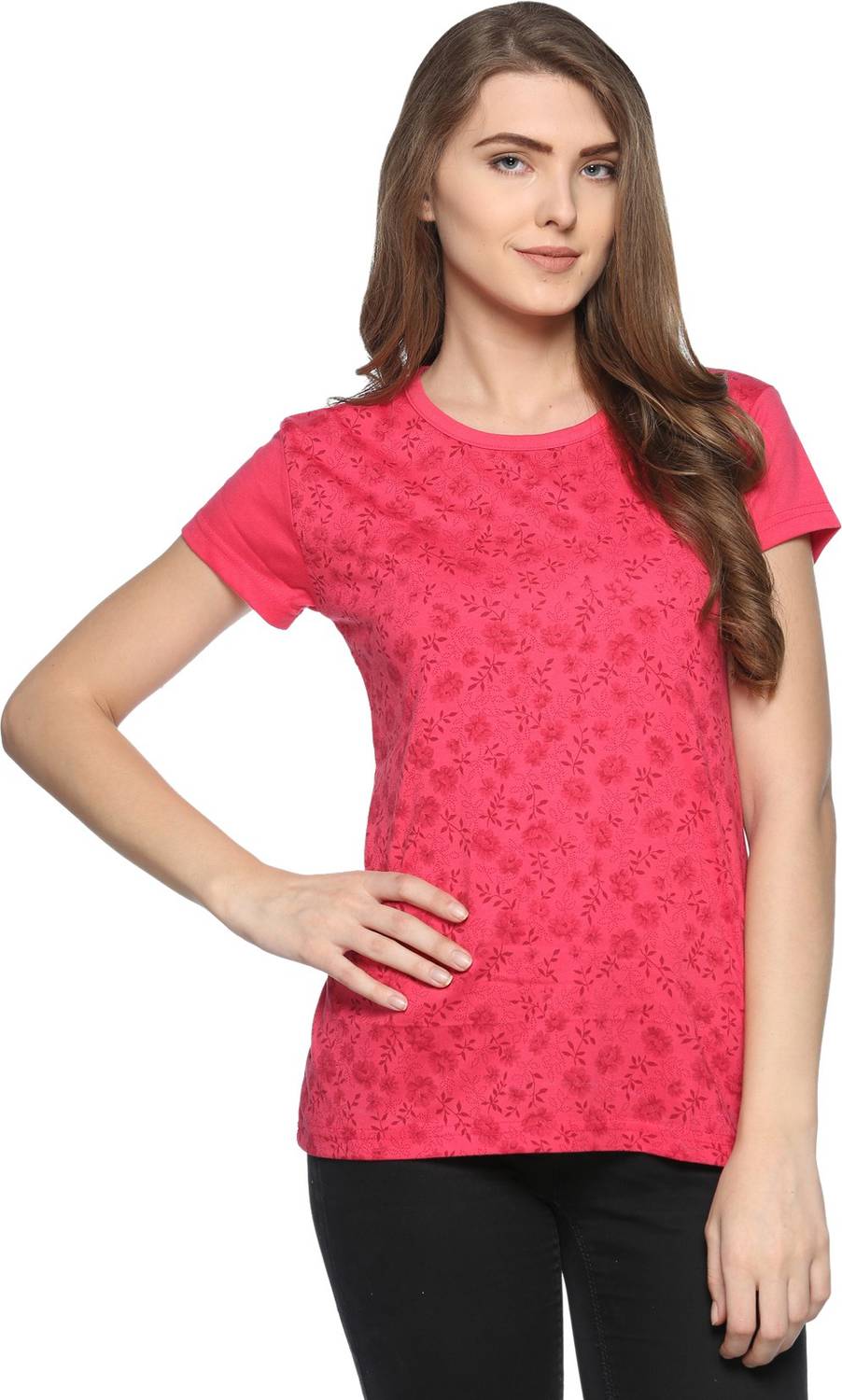 69GAL Casual Short Sleeve Printed Women Multicolor Top