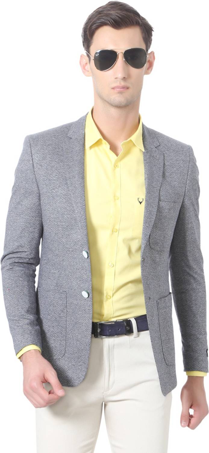 Allen Solly Solid Single Breasted Casual Men Blazer