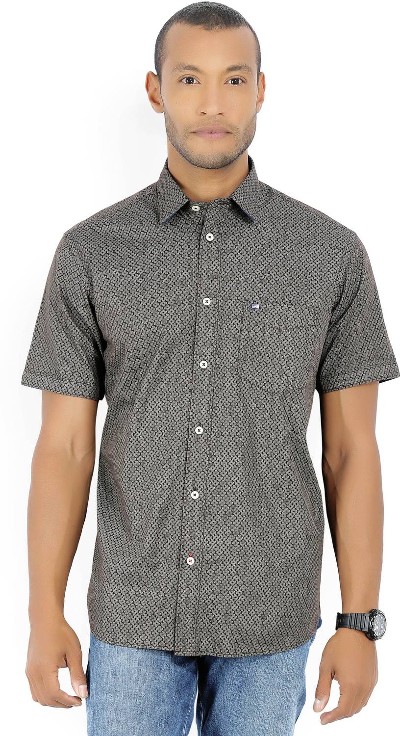 Arrow Sport Men Printed Casual Grey Shirt