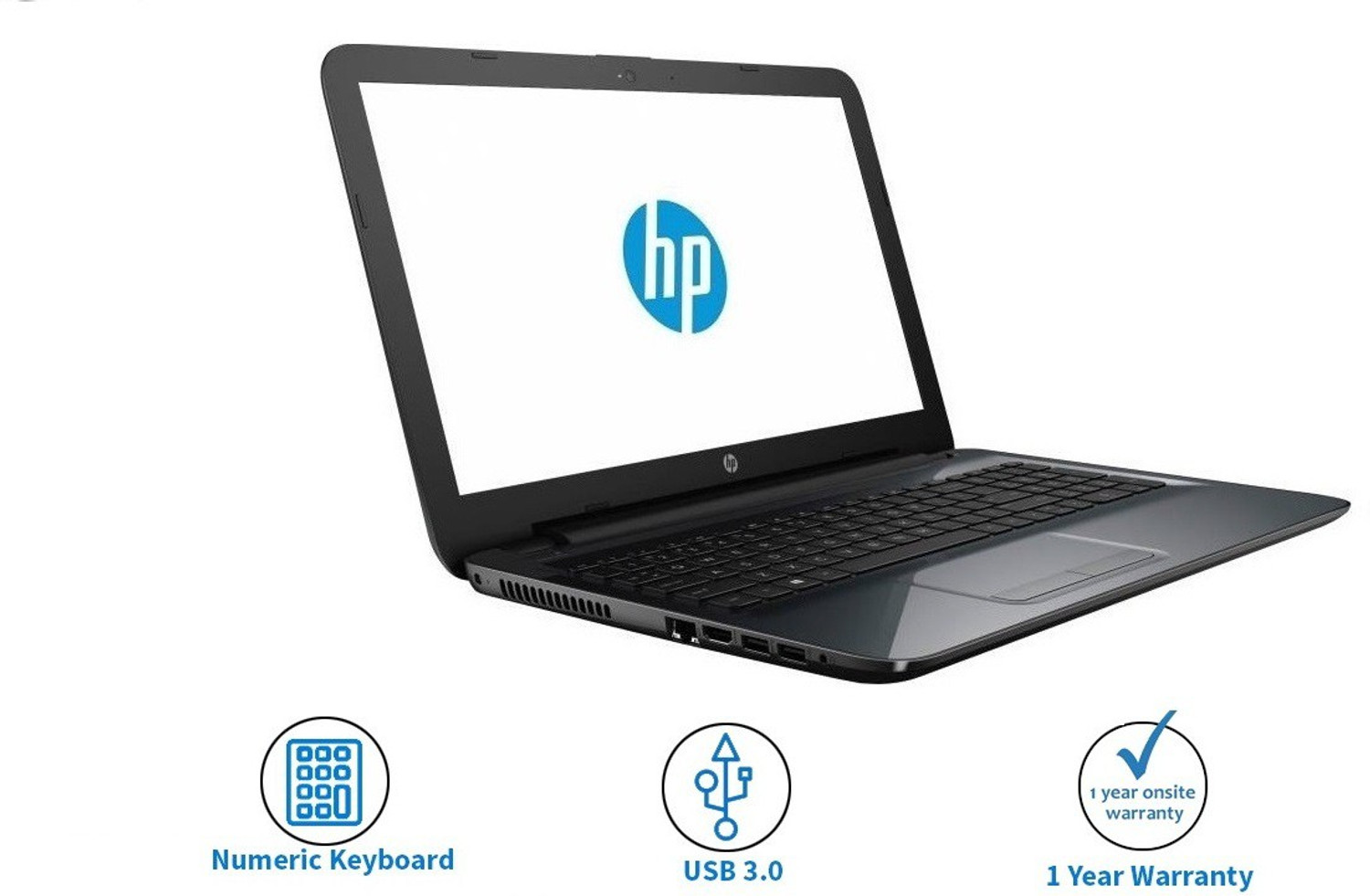 Image of HP Intel Core i3 6th Gen 6006U - (8 GB /1 TB HDD /DOS) 15-BE015TU Laptop