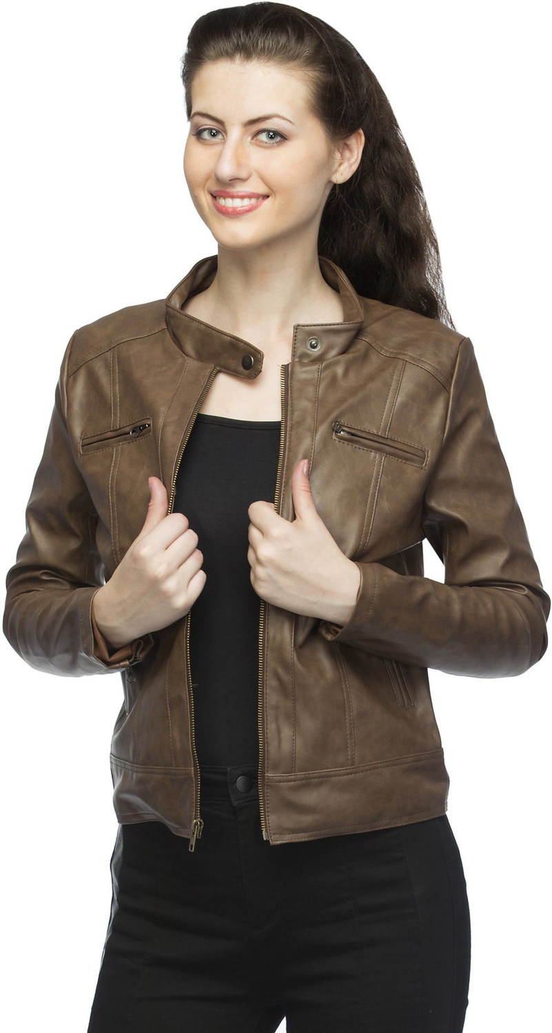 Image of LAMBENCY Full Sleeve Solid Women Riding Jacket