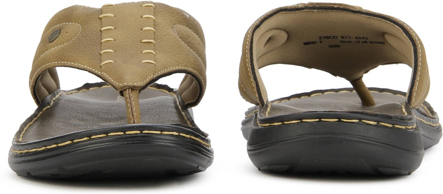 Bata Men TERRANCE CUSHION Slippers - Buy Brown Color Bata  display picture 1
