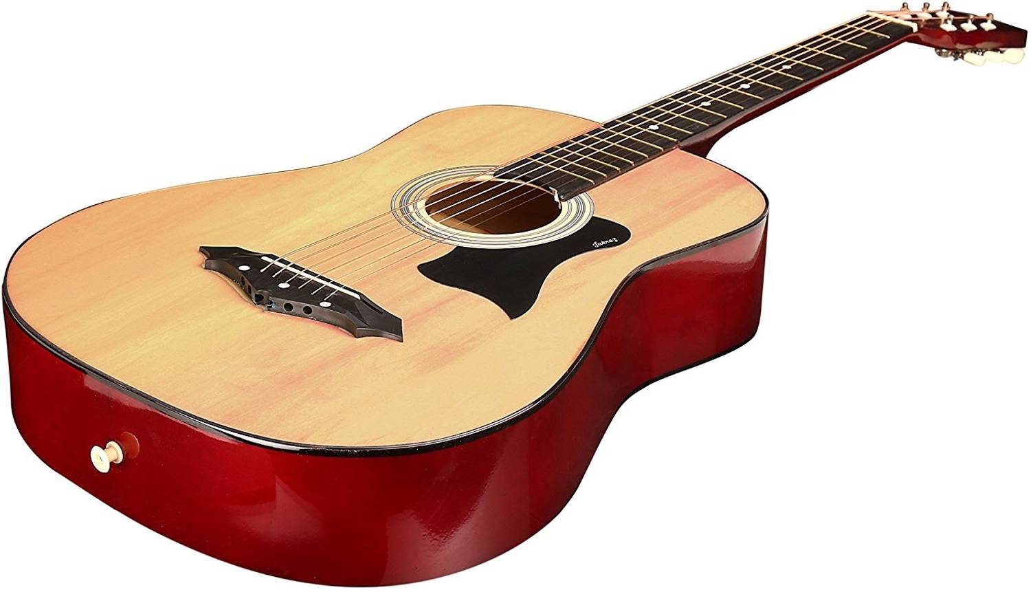 Juarez JRZ38C/NAT Acoustic Guitar, Linden Wood, Ebony, Black - Image 2