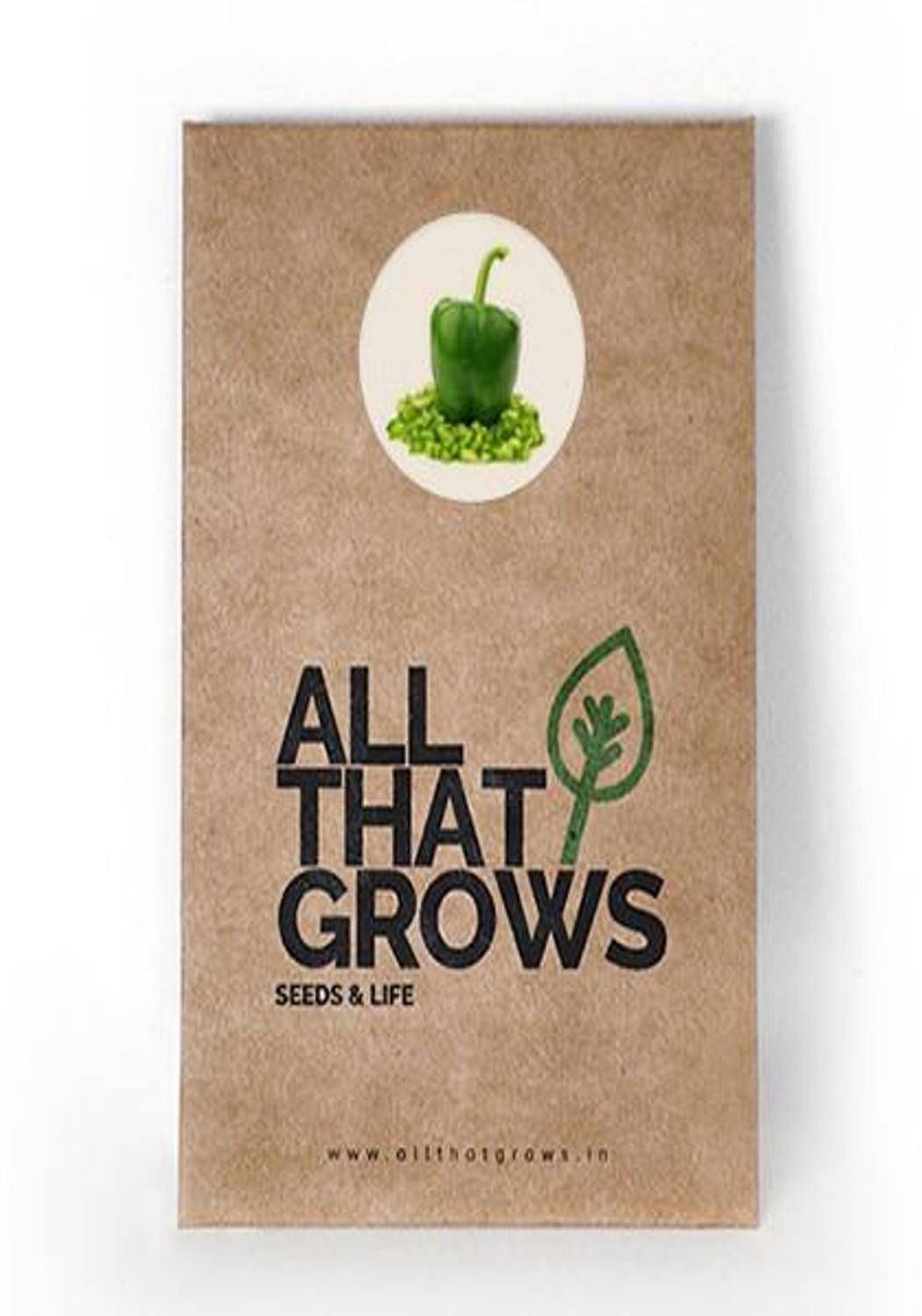 AllThatGrows Green Capsicum Seeds, Bell Pepper Seeds, Sweet Pepper Seeds Pack of 100 Seeds Seed