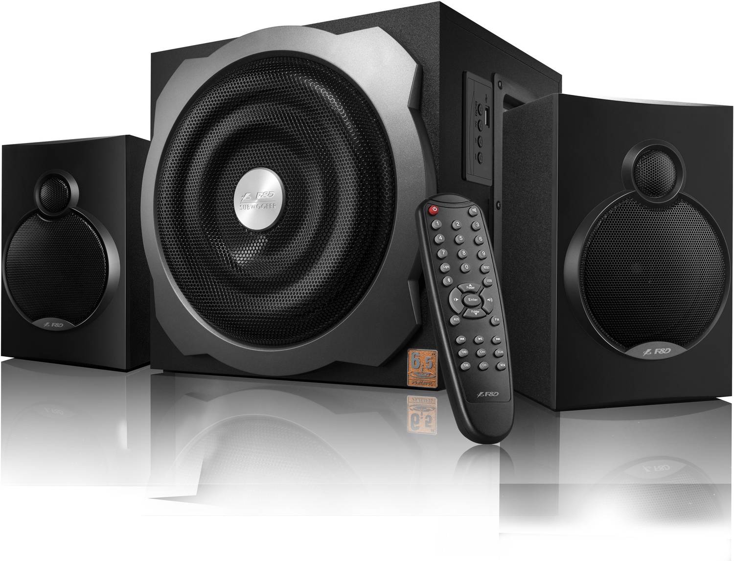 F&D A521X 104 W Bluetooth Home Theatre (Black, 2.1 Channel)