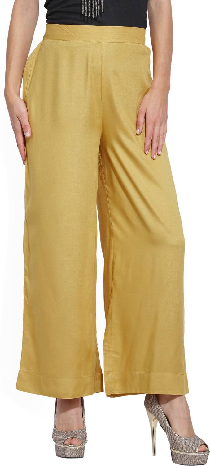 Aurelia Regular Fit Women Cream Trousers