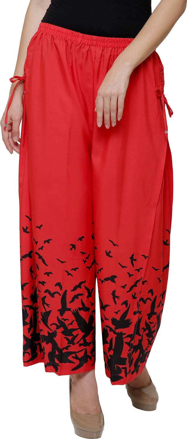 Alfa Fashion Regular Fit Women Red, Black Trousers