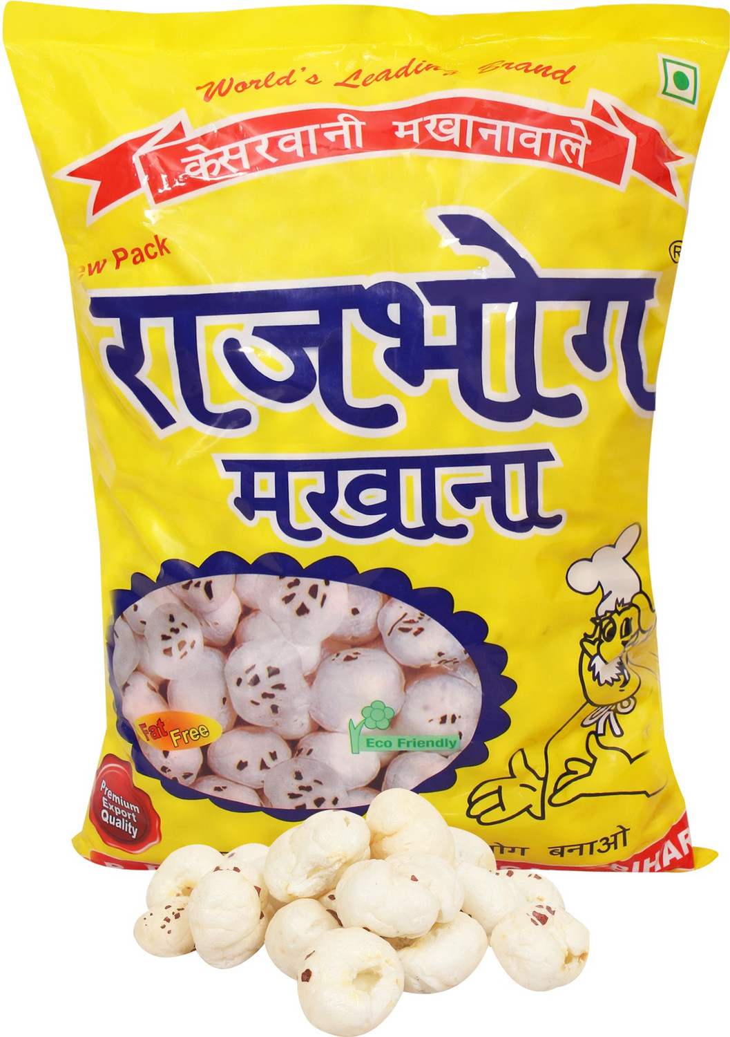 Image of Rajbhog 250g x 4 Regular Lotus Seed Pop / Gorgon Nut Puffed Kernels (Makhana) (1000g) pack of 4 Grade - Big Size