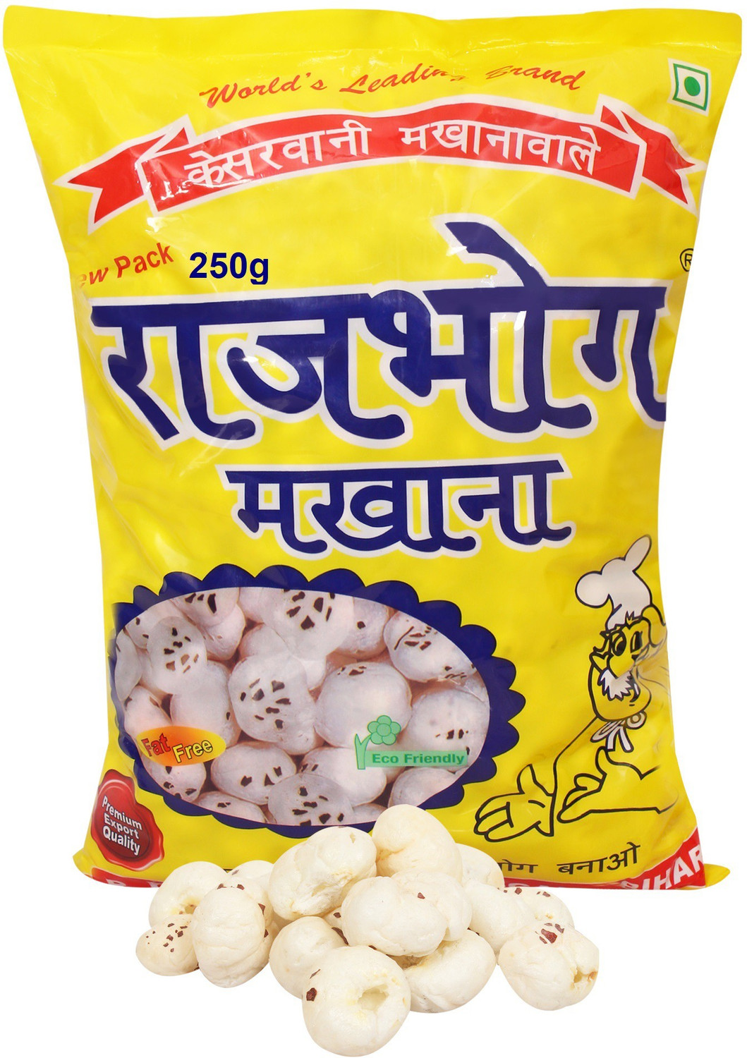 Image of Rajbhog 250g Regular Lotus Seeds Pop /Gorgon Nut Puffed Kernel (Makhana) Pack of 1 Grade - Big Size