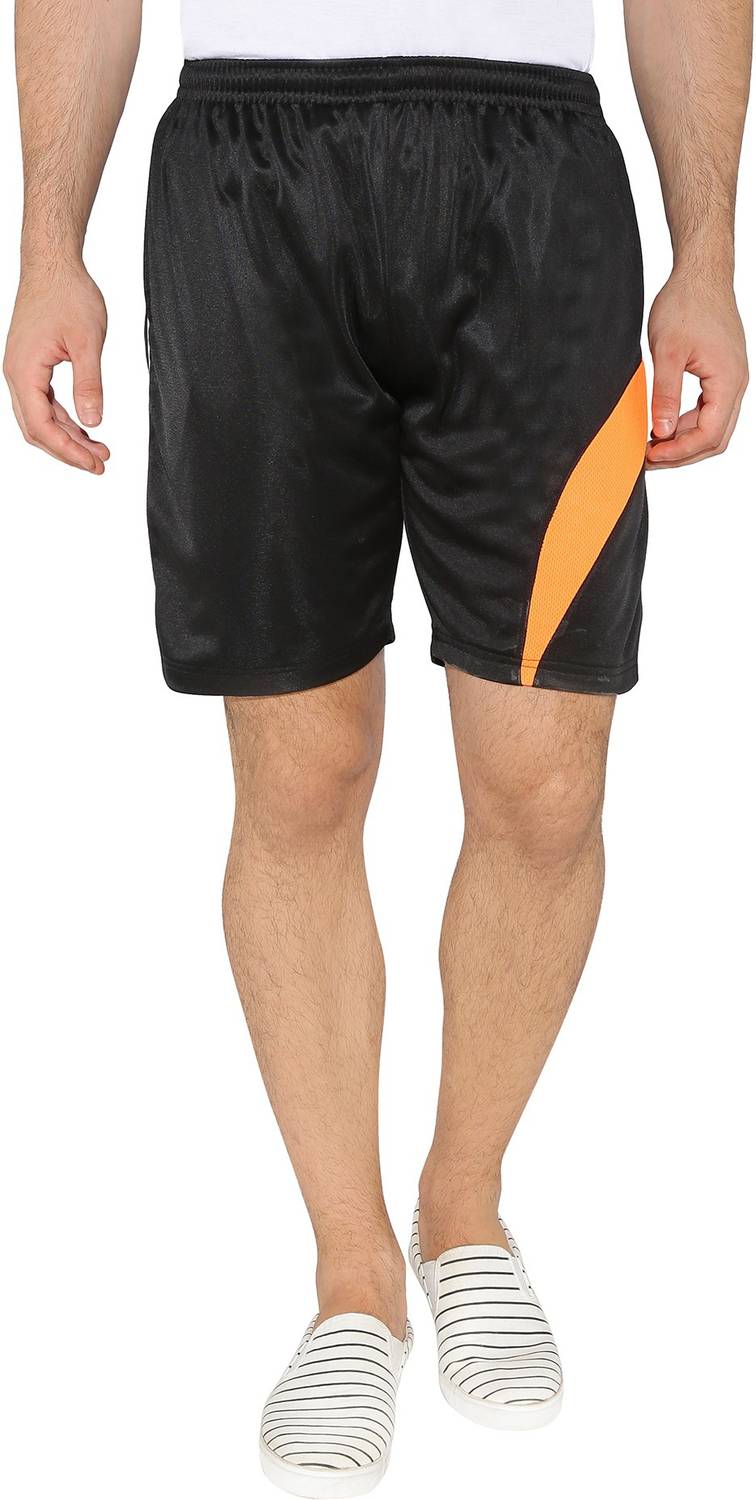 Ashdan Solid Men Black Sports Shorts
