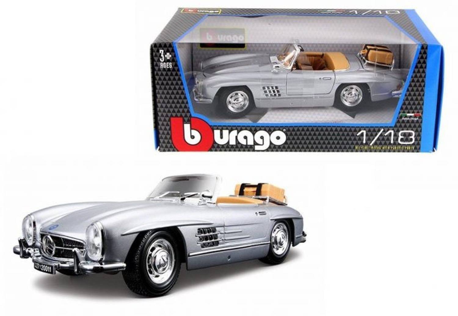 Bburago miniatura de metal 1957 Mercedes Benz 300SL (Touring) NIB 1/18 Scale - Big Field Hobby