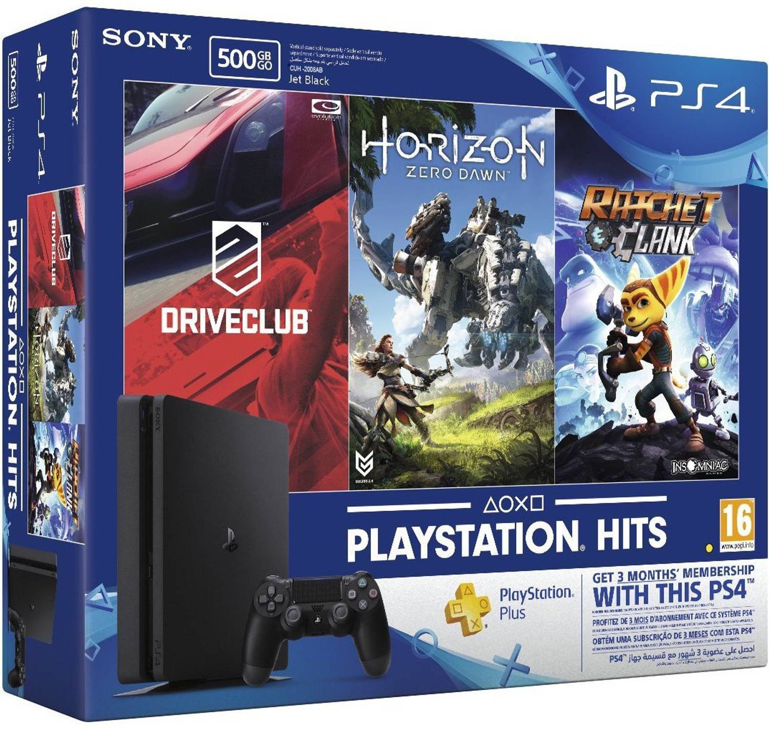 プレーステーション4  PS4 ソニーPS4 グレイシャー・ホワイト 500GBで臨場感を。