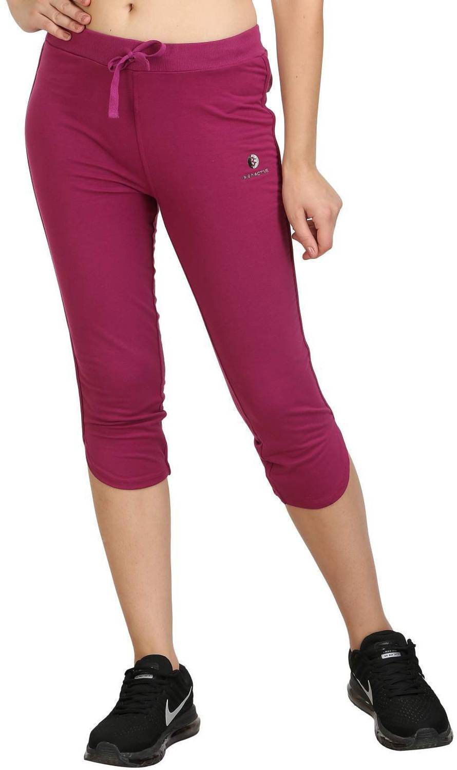 BODYACTIVE Activewear Women Purple Capri