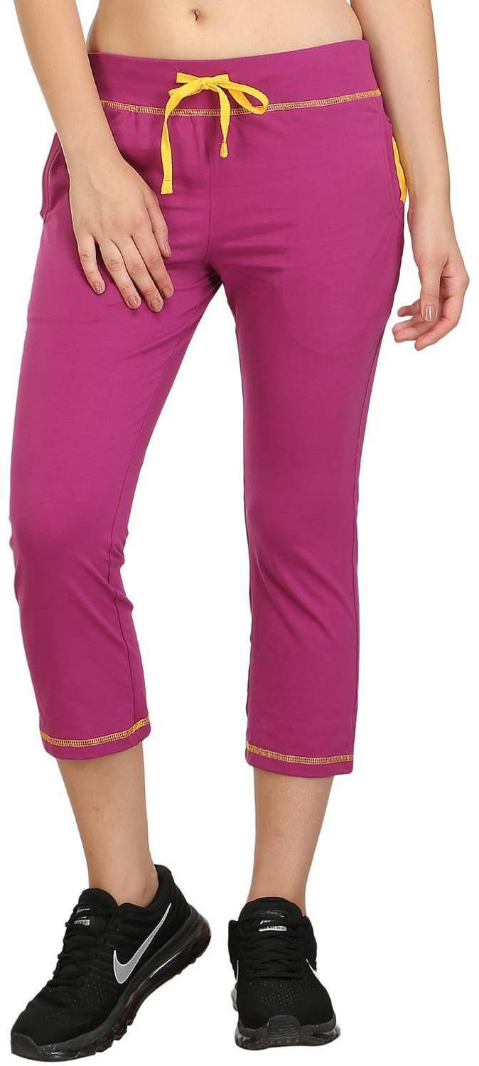 BODYACTIVE Activewear Women Purple Capri