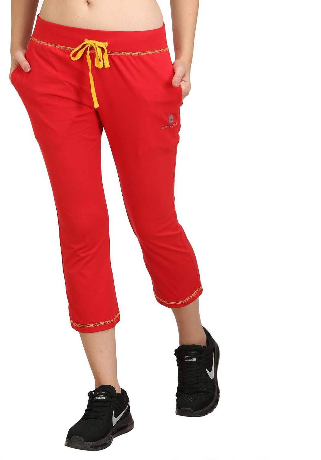 BODYACTIVE Activewear Women Red Capri