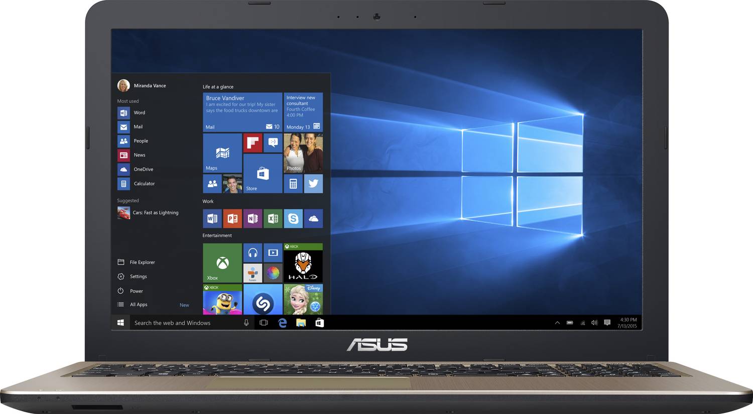 ASUS X Series AMD APU Quad Core E2 E2-7110 - (4 GB/1 TB HDD/DOS