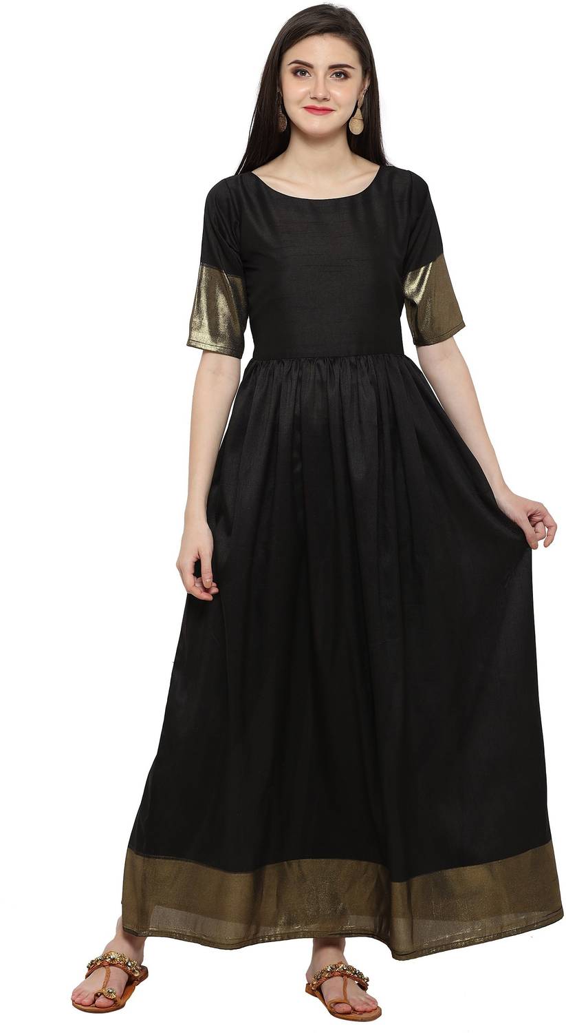 Ahalyaa Women Solid Anarkali Kurta