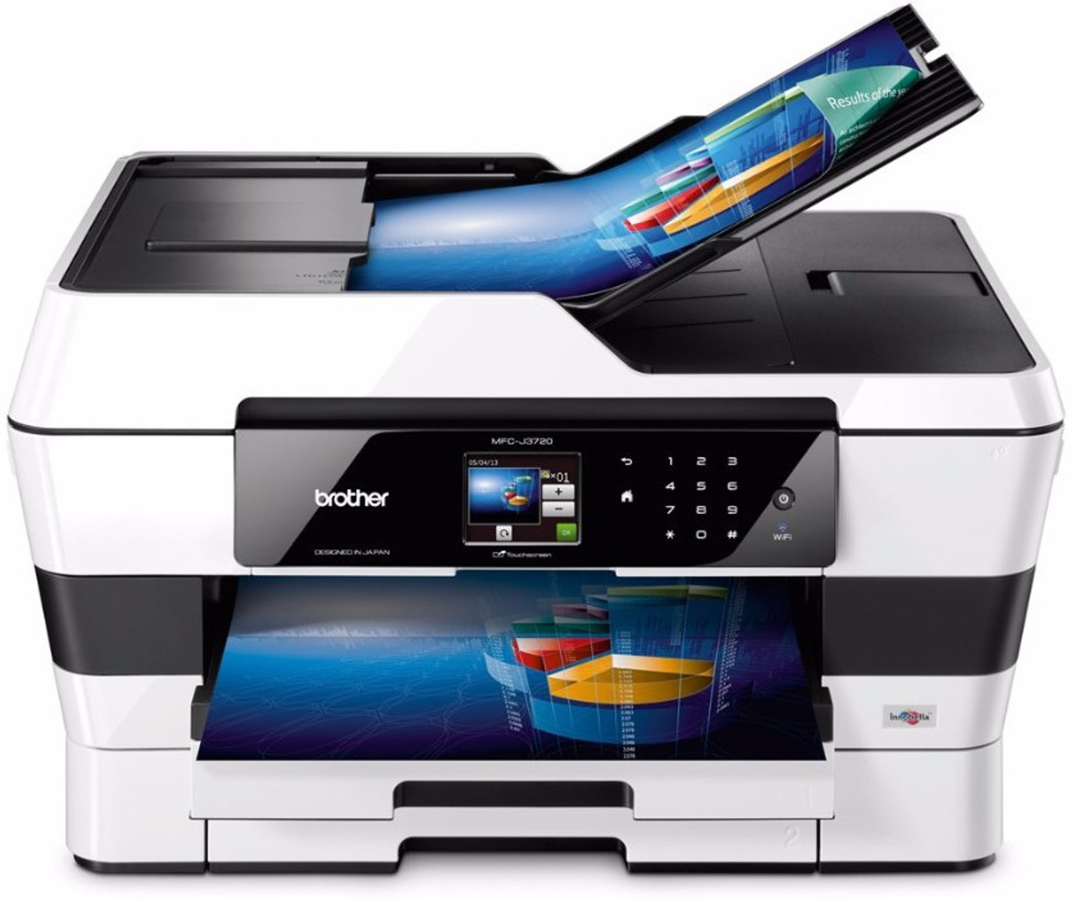 Image of brother MFC-J3720 Multi-function WiFi Monochrome Inkjet Printer