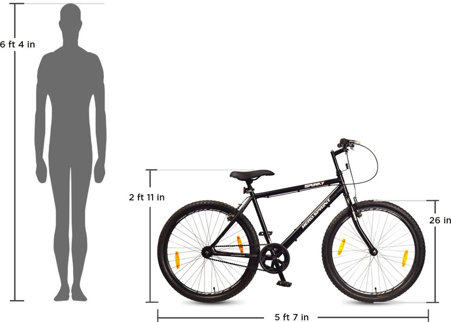 Image of HERO Spunky 26 T (inch) Hybrid Cycle /City Bike