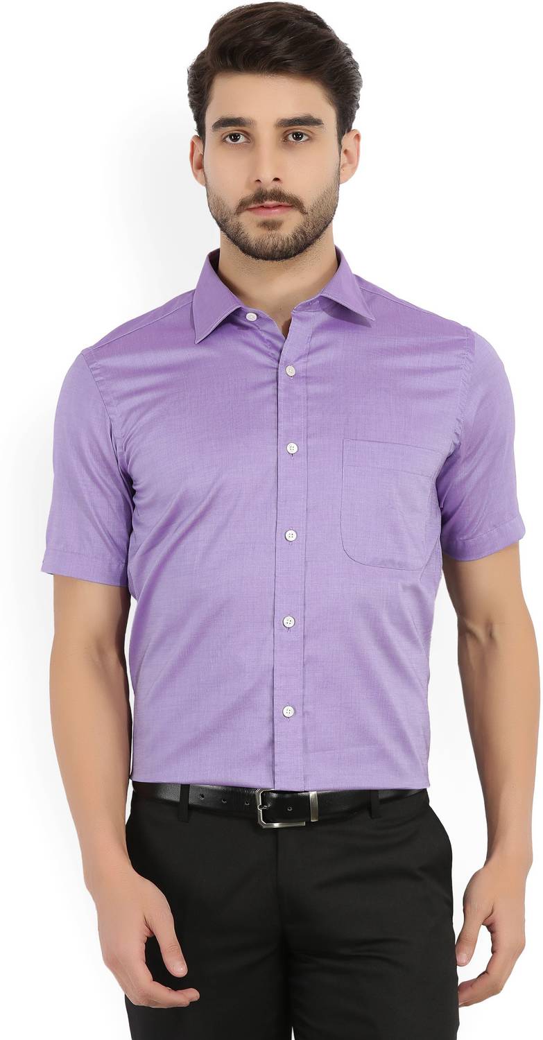 ARROW Men Woven Design Formal Purple Shirt